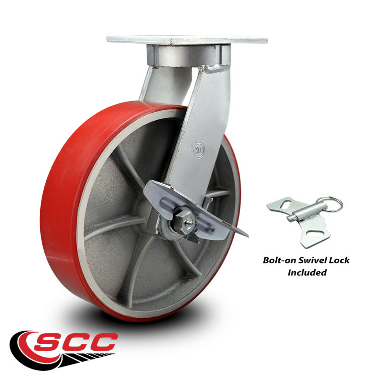 Service Caster Heavy Duty Poly on Cast Iron Caster Wayfair